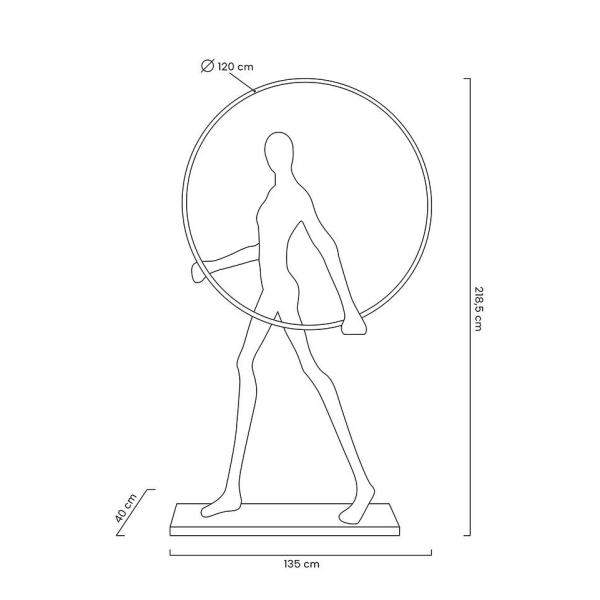 Lampa podłogowa HUMAN ROUND  włókno szklane